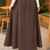 Tensel Skirt with Pocket Detail Brown – Bild 4