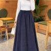 Tensel Skirt with Pocket Detail Navy Blue – Bild 2