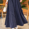 Tensel Skirt with Pocket Detail Navy Blue – Bild 3