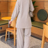 Canvas-Style Two-Piece Set with Pocket and Zip Beige – Bild 3