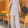 Canvas-Style Two-Piece Set with Pocket and Zip Beige – Bild 4