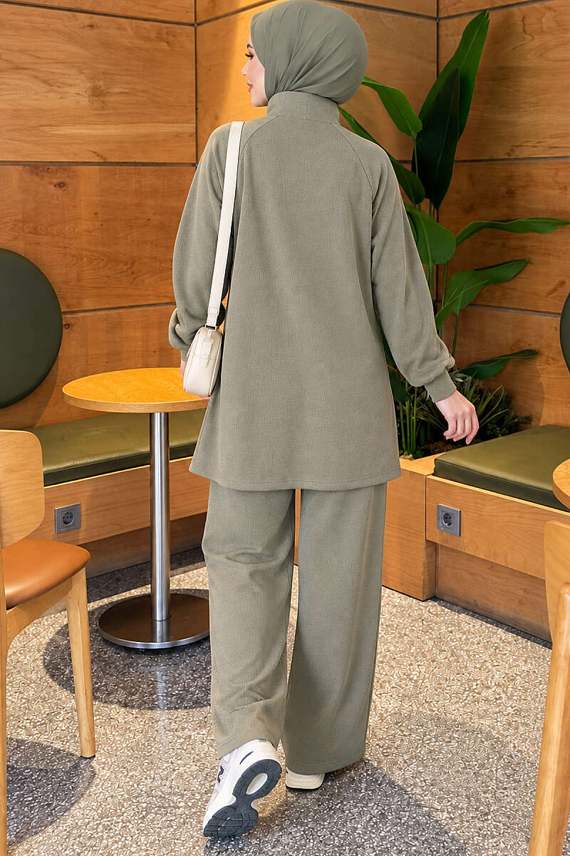 Canvas-Style Two-Piece Set with Pocket and Zip Hazel – Bild 3