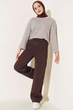 Alternative view of Three-Thread Pocket Pants Brown