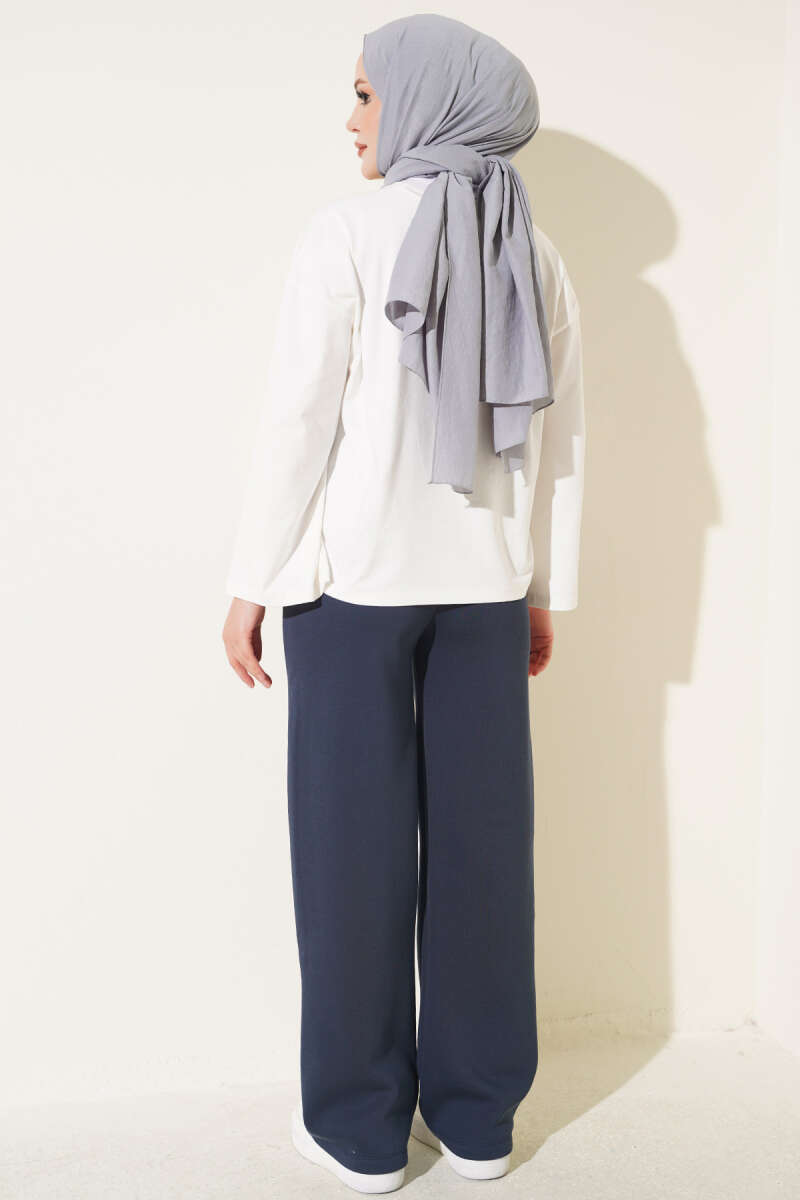 Three-Thread Pocket Pants Navy Blue – Bild 3