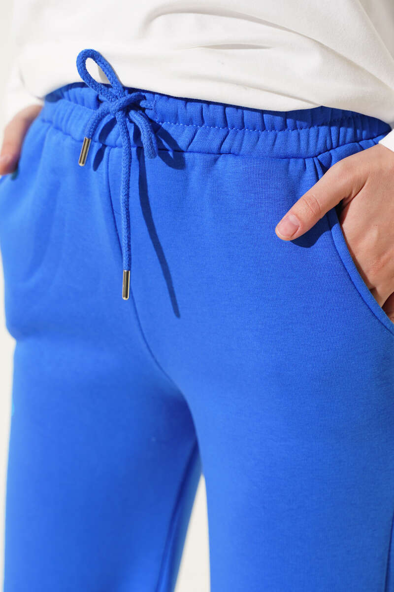 Three-Thread Pocket Pants Blue - الصورة 4