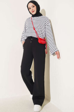 Alternative view of Three-Thread Pocket Pants Black