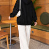 Three-Thread Hooded Zip-Up Cardigan Black - Imagen 4