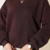 Three-Thread French Terry Sweatshirt Brown – Image 4
