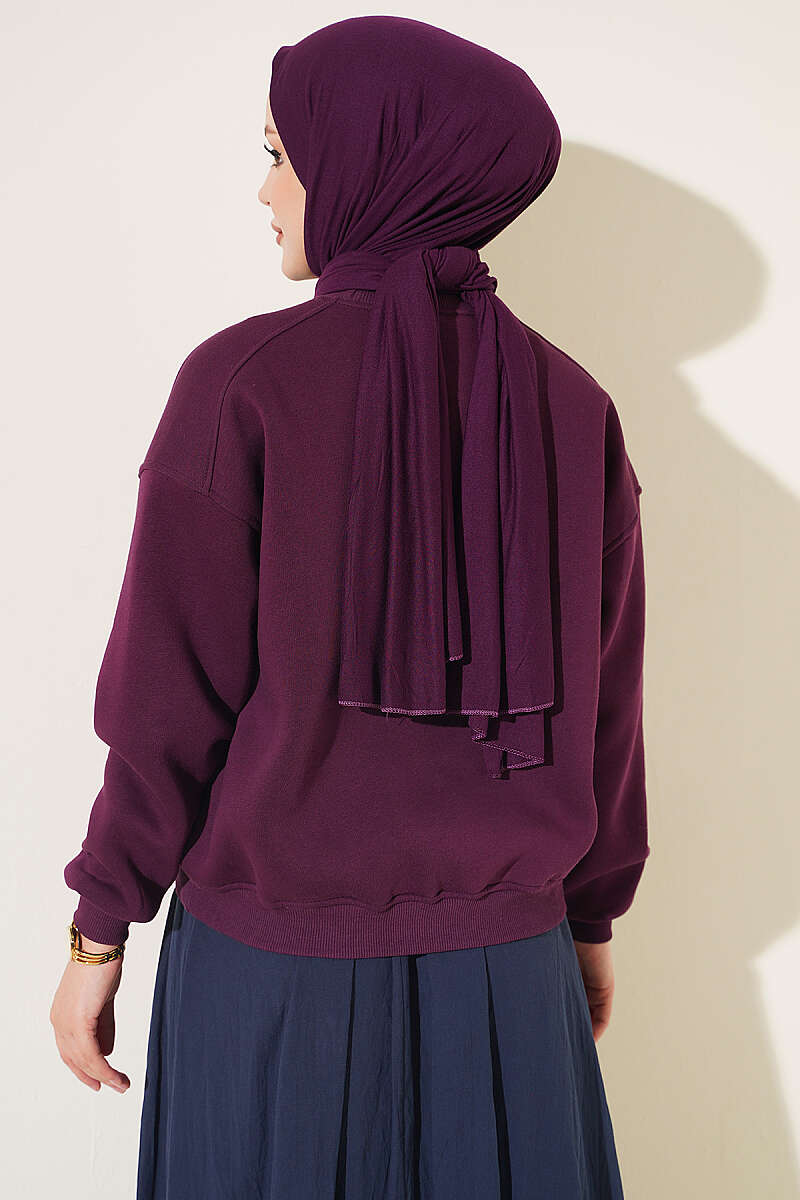 Three-Thread French Terry Sweatshirt Plum - immagine 3