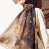 Triangle Pattern Bamboo Crinkle Scarf Sand Beige