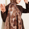 Triangle Pattern Bamboo Crinkle Scarf Latte