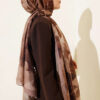 Triangle Pattern Bamboo Crinkle Scarf Latte - immagine 3