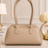 Long Handle Zippered Women's Handbag Beige