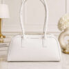 Long Handle Zippered Women's Handbag White