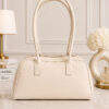Long Handle Zippered Women's Handbag Cream