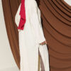 Long Ribbed Knit Tunic with Side Slit Details Beige - Afbeelding 3