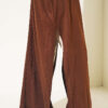 Long Ribbed Knit Tunic with Side Slit Details Brown - Afbeelding 4