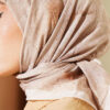 Verona Patterned Bamboo Crinkle Scarf Beige – Image 4