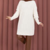 Vinea Diamond Pattern French Terry Knit Sweater Cream