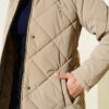 Fur-Collared Quilted Short Jacket Beige – Bild 4