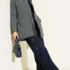 Fur-Collared Quilted Short Jacket Smoke - الصورة 2