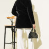 Fur-Collared Quilted Short Jacket Black – Image 3