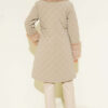Fleece-Lined Quilted Jacket with Collar and Cuffs Beige - الصورة 3