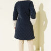Fleece-Lined Quilted Jacket with Collar and Cuffs Navy Blue - Afbeelding 3