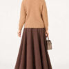Lace-Trimmed Cardigan with Stone Embellishments Latte – Image 4