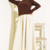 Embellished Neckline Chenille Sweater Brown – Bild 2