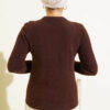 Embellished Neckline Chenille Sweater Brown – Bild 3