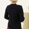 Embellished Neckline Chenille Sweater Black – Bild 3