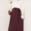 Side Tie Scuba Skirt Plum - immagine 2