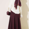 Side Tie Scuba Skirt Plum - immagine 3