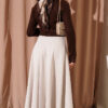 Side Tie Scuba Skirt Stone – Bild 3