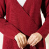 ⁦Side-tie Knit Two-Piece Set Burgundy⁩ - الصورة ⁦4⁩