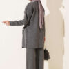 Side-tie Knit Two-Piece Set Smoke - الصورة 3