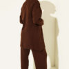 Side-tie Knit Two-Piece Set Brown - الصورة 3