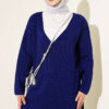 Side-tie Knit Two-Piece Set Navy Blue - الصورة 2