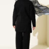 Side-tie Knit Two-Piece Set Black - الصورة 3