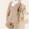 Side-tie Knit Two-Piece Set Mink - الصورة 2