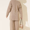 Side-tie Knit Two-Piece Set Mink - الصورة 3