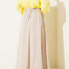 Basic Side Pocket Hem Edge Skirt Beige - Image 3