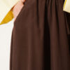 Basic Side Pocket Hem Edge Skirt Brown – Image 4