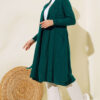 Side-Seamed Tied Cardigan Emerald - immagine 2