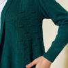 Side-Seamed Tied Cardigan Emerald - immagine 4