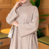 Side-Tie Detail French Terry Tunic Beige - الصورة 3