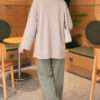 Side-Tie Detail French Terry Tunic Beige - الصورة 4