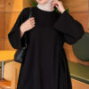 Side-Tie Detail French Terry Tunic Black – Bild 3