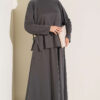 Cord-Trimmed Striped Two-Piece Set Smoke - Afbeelding 5